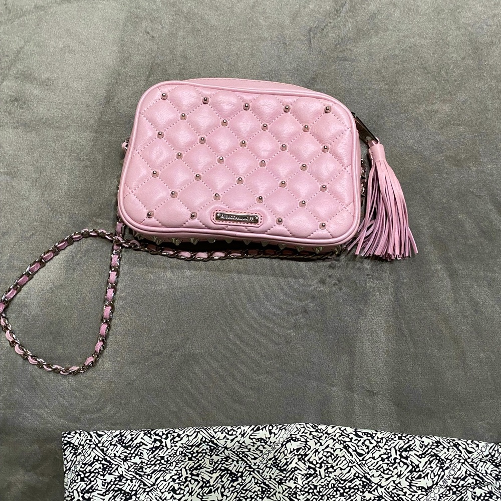 Rebecca Minkoff pink studded crossbody bag